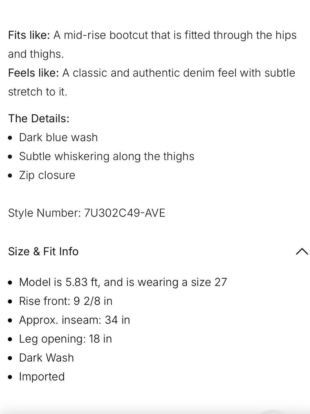 7 For All Mankind Dark Blue Boot-Cut Jeans - Picture 3 of 7